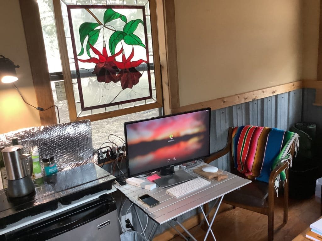 Writing space in Wm’s cabin